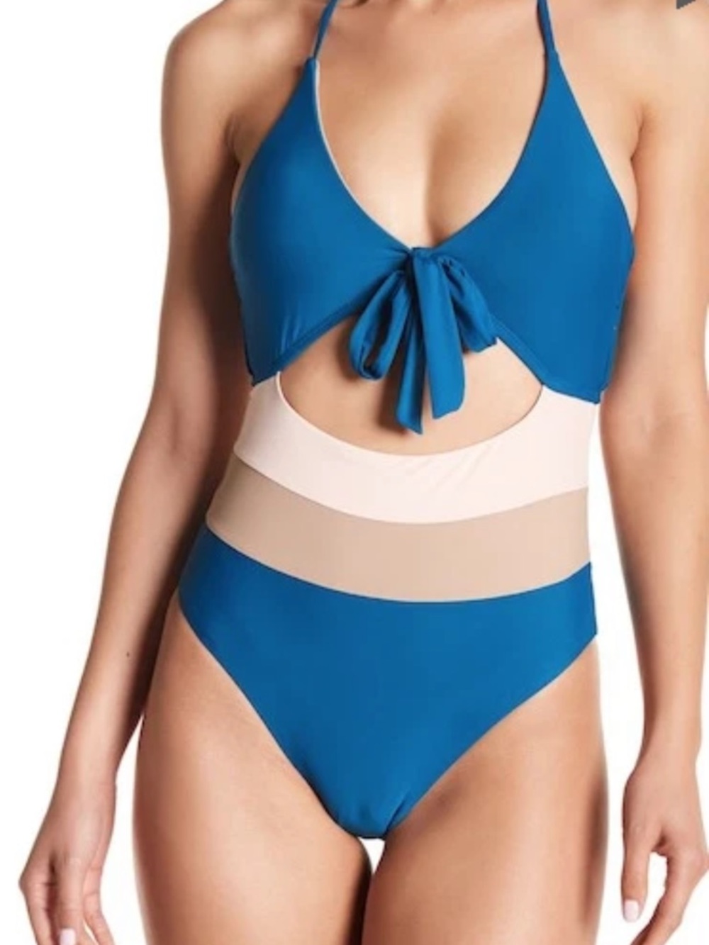Ella Moss Swimwear Neopolitan Cutout One Piece Swimsuit New size Small Medium